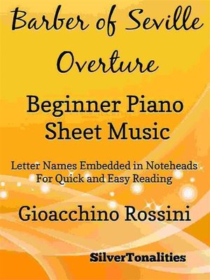 cover image of Barber of Seville Overture Beginner Piano Sheet Music